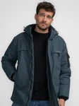 Petrol Industries Parka 'Eek' mit verstellbarer Kapuze Blau/Dunkelblau/Dunkelgrün