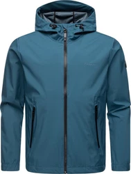 Ragwear Softshelljacke Shellwie Wasserdichte Herren Übergangsjacke mit Kapuze Türkis/Blau/Hellblau