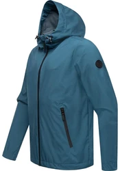 Ragwear Softshelljacke Shellwie Wasserdichte Herren Übergangsjacke mit Kapuze Türkis/Blau/Hellblau
