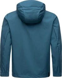 Ragwear Softshelljacke Shellwie Wasserdichte Herren Übergangsjacke mit Kapuze Türkis/Blau/Hellblau