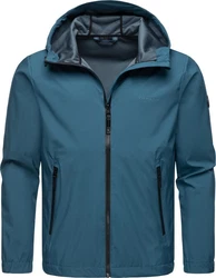 Ragwear Softshelljacke Shellwie Wasserdichte Herren Übergangsjacke mit Kapuze Türkis/Blau/Hellblau
