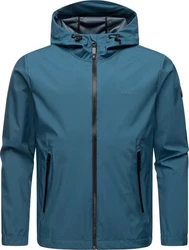 Ragwear Softshelljacke Shellwie Wasserdichte Herren Übergangsjacke mit Kapuze Türkis/Blau/Hellblau