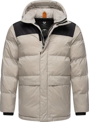Ragwear Steppjacke Mikkesh Herren Winterjacke mit Kapuze Beige/Braun