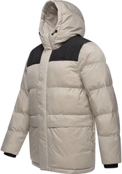 Ragwear Steppjacke Mikkesh Herren Winterjacke mit Kapuze Beige/Braun