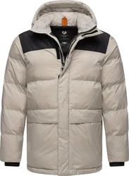 Ragwear Steppjacke Mikkesh Herren Winterjacke mit Kapuze Beige/Braun