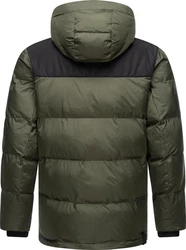 Ragwear Steppjacke Mikkesh Herren Winterjacke mit Kapuze Dunkelgrün/Grün