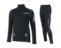 Airtracks Fahrradhose Herren Thermo Radtrikot Set Pro Windstopper Dunkelblau/Pastell/Lila/Schwarz/Rot