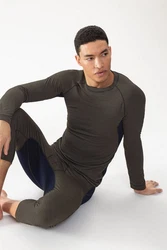Mey Lange Unterhose Serie PRFRMNC+ Uni (1) Khaki/Dunkelgrün/Lila/Gelb