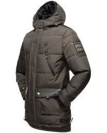 Winterjacke Tahaa Warm geftterter Herren Wintermantel mit doppelter Kapuze