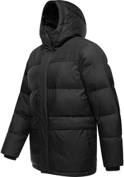 Ragwear Steppjacke Mikkesh Herren Winterjacke mit Kapuze Schwarz