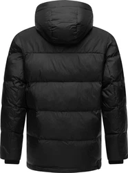 Ragwear Steppjacke Mikkesh Herren Winterjacke mit Kapuze Schwarz