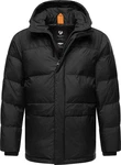 Ragwear Steppjacke Mikkesh Herren Winterjacke mit Kapuze Schwarz