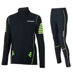 Airtracks Fahrradhose Herren Thermo Radtrikot Set Pro Windstopper Neonfarben/Grün