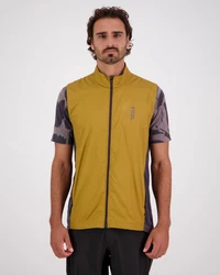 Mons Royale Windbreaker Redwood Merino Air-con Wind Vest Gelb/Braun