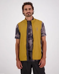 Mons Royale Windbreaker Redwood Merino Air-con Wind Vest Gelb/Braun