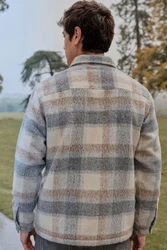 Next Hemdjacke mit Teddyfellfutter (1-St) Creme/Hellblau/Grau/Beige