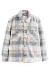 Next Hemdjacke mit Teddyfellfutter (1-St) Creme/Hellblau/Grau/Beige