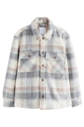 Hemdjacke Karierte Hemdjacke mit Teddyfellfutter (1-St)