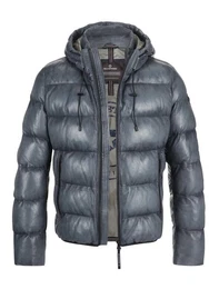 Lederjacke MSSafi mit Kapuze aus softem Lammnappa Leder