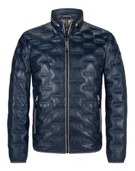 Milestone Lederjacke MSAversa Dunkelblau/Blau