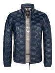 Milestone Lederjacke MSAversa Dunkelblau/Blau