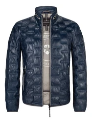 Milestone Lederjacke MSAversa Dunkelblau/Blau