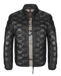 Lederjacke MSAversa in Stepp-Optik aus Lammleder