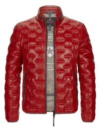 Lederjacke MSAversa in Stepp-Optik aus Lammleder