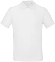 B&C Poloshirt Herren Inspire Polo Weiß/Creme/Grau