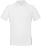 B&C Poloshirt Herren Inspire Polo Weiß/Creme/Grau