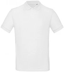 B&C Poloshirt Herren Inspire Polo Weiß/Creme/Grau