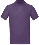 B&C Poloshirt Herren Inspire Polo Lila/Dunkelblau