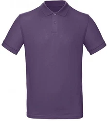 B&C Poloshirt Herren Inspire Polo Lila/Dunkelblau