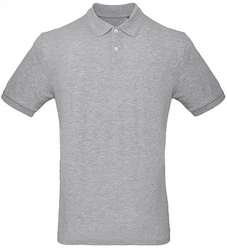 B&C Poloshirt Herren Inspire Polo Grau/Hellgrau