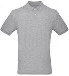 B&C Poloshirt Herren Inspire Polo Grau/Hellgrau
