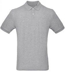 B&C Poloshirt Herren Inspire Polo Grau/Hellgrau