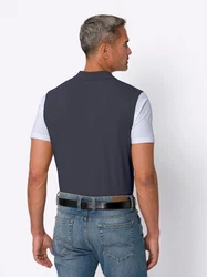 Sieh an! T-Shirt Poloshirt Hellblau/Weiß/Dunkelblau/Blau