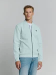 NO EXCESS Sweatshirt Bomber-Sweatjacke Hellblau/Türkis