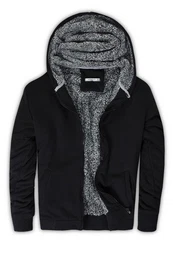 Hoodie Furry Inside Slim Fit Hooded Sweatshirt 575708