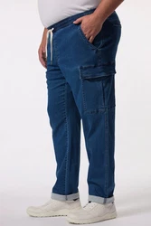 Men Plus 5-Pocket Jeans Cargo Regular Fit Blau/Dunkelblau/Hellblau