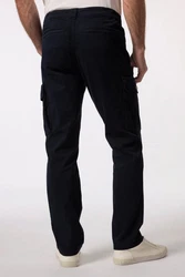 Boston Park Cargohose Straight Fit Dunkelblau/Blau
