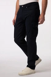 Boston Park Cargohose Straight Fit Dunkelblau/Blau