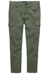 Boston Park Cargohose Straight Fit Dunkelgrün/Khaki/Grün