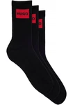 HUGO Freizeitsocken QS RIB LABEL Rot/Schwarz