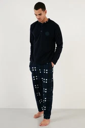 Buratti Pyjama Regular Fit (2 tlg) Dunkelblau/Blau/Grün/Hellblau