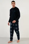 Buratti Pyjama Regular Fit (2 tlg) Dunkelblau/Blau/Grün/Hellblau
