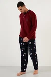 Buratti Pyjama Regular Fit (2 tlg) Dunkelrot/Bordeaux