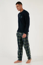 Buratti Pyjama Regular Fit (2 tlg) Grün/Dunkelgrün/Blau/Hellblau/Dunkelblau