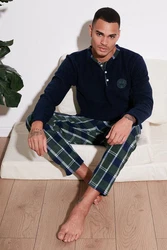 Buratti Pyjama Regular Fit (2 tlg) Grün/Dunkelgrün/Blau/Hellblau/Dunkelblau