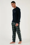 Buratti Pyjama Regular Fit (2 tlg) Grün/Dunkelgrün/Blau/Hellblau/Dunkelblau
